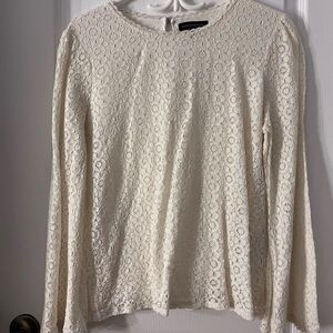 Banana Republic White Lace Blouse